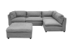Picture of ASPECT Nappa Fabric Memory Foam Modular Sectional Sofa with Ottoman