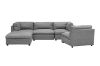 Picture of ASPECT Nappa Fabric Memory Foam Modular Sectional Sofa with Ottoman