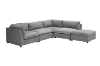 Picture of ASPECT Nappa Fabric Memory Foam Modular Sectional Sofa with Ottoman