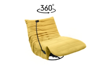 Picture of REPLICA TOGO 360° Swivel Reclining Lounge Chair with Mobile Holder (Yellow) 