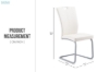 Picture of EDAN High Back Dining Chair with Powder Coating Base (Pearl White)