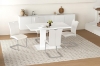 Picture of EDAN High Back Dining Chair with Powder Coating Base (Pearl White) - 4 Chairs in 1 Carton