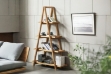 Picture of ELMORE 100% Reclaimed Pine Wood Scandi 4-Tier Triangular Shelf (72" x 47")