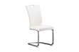 Picture of EDAN High Back Dining Chair with Chromed Base (Pearl White) 