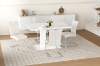 Picture of EDAN High Back Dining Chair with Chromed Base (Pearl White) - 4 Chairs in 1 Carton