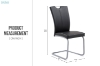 Picture of EDAN High Back Dining Chair with Lacquered Base (Elegant Black) - 2 Chairs in 1 Carton