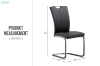 Picture of EDAN High Back Dining Chair with Chromed Base (Elegant Black) - 2 Chairs in 1 Carton