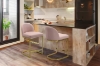 Picture of KALAY H32.5" Bar Stool with Golden Finish Base (Pink) 