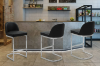 Picture of KALAY H36.5" Bar Stool with Chromed Finish Base (Black)  