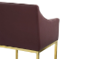 Picture of HESPER 29" Bar Height Bar Stool with Arms & Golden Finish Base (Wine Red) 