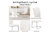 Picture of EDAN High Back Dining Chair with Chromed Base (Pearl White) - 4 Chairs in 1 Carton