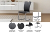 Picture of EDAN High Back Dining Chair with Chromed Base (Elegant Black) - 2 Chairs in 1 Carton
