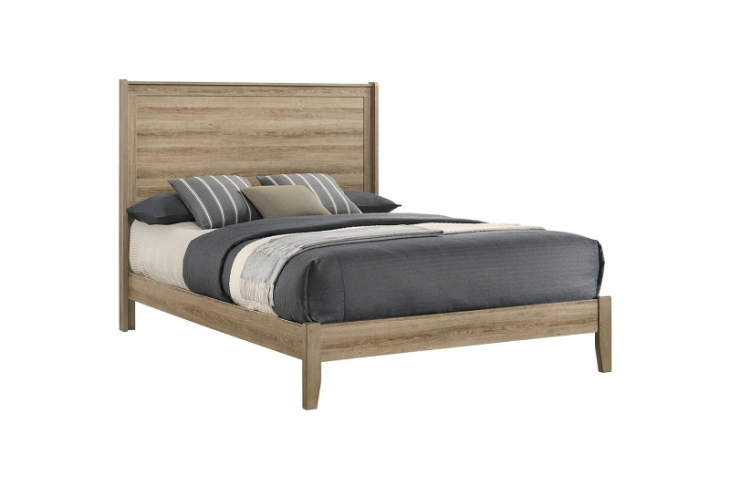 Picture of MESSINA  Bed Frame (Light Brown) - Queen
