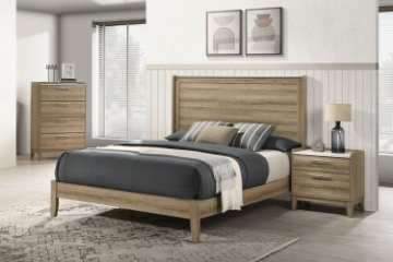 Picture of MESSINA  Bedroom Combo Set in Queen Size (Light Brown) - 3PC Combo