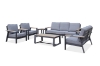 Picture of BONDI 6PC Aluminium Outdoor Lounge Sofa Set (Dark Grey)