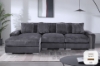 Picture of WINSTON Premium Corduroy Modular Sectional Sofa with Cup Holders & USB Ports (Grey) 