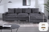 Picture of WINSTON Premium Corduroy Modular Sectional Sofa with Cup Holders & USB Ports (Grey)  - Chaise Facing Left