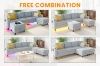 Picture of KINSLEY Modular Sectional Sofa with Wireless Charging, USB & Type-C Ports, and LED Lighting (Light Grey)