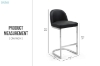 Picture of KALAY 27" Counter Height Bar Stool with Chromed Finish Base (Black)  