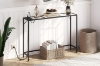 Picture of SOLENE Tempered Glass Console Table with Power Outlets 
