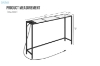 Picture of SOLENE Tempered Glass Console Table with Power Outlets 