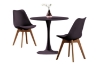 Picture of TULIP Dining Set (Black) - 39.4" Table with 2 Chairs