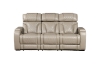 Picture of CALVIA Duo Motor Adjustable Headrest Reclining Sofa Range (Beige) - Armchair + Loveseat + Sofa Set