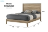 Picture of MESSINA Bed Frame in Double/Queen Sizes (Light Brown)