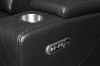 Picture of MONROSE Air Leather Dual Motor Reclining Sofa Range (Black) - Armchair + Loveseat + Sofa Set