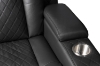 Picture of MONROSE Air Leather Dual Motor Reclining Sofa Range (Black) - Armchair + Loveseat + Sofa Set
