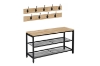 Picture of LITON Adjustable 3-Tier Shoe Rack with Wall Hooks 