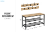 Picture of LITON Adjustable 3-Tier Shoe Rack with Wall Hooks 