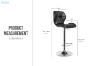 Picture of LIBBY Adjustable Swivel Gas Lift Bar Stool (Black)