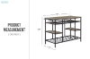 Picture of DARIO Kitchen Island with Metal Frame & Storage Shelves