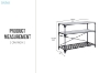 Picture of AUKFA Metal Frame Kitchen Island with Storage Shelves