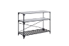 Picture of AUKFA Metal Frame Kitchen Island with Storage Shelves