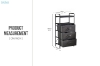 Picture of VERENA 3-Drawer Storage Fabric Cabinet with USB Charging Port & Power Outlet