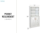 Picture of TANDY Home Bar Buffet & Hutch with Glass Shelves