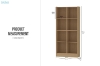 Picture of MOOK 71"x31.5" Bookshelf (Light Oak)
