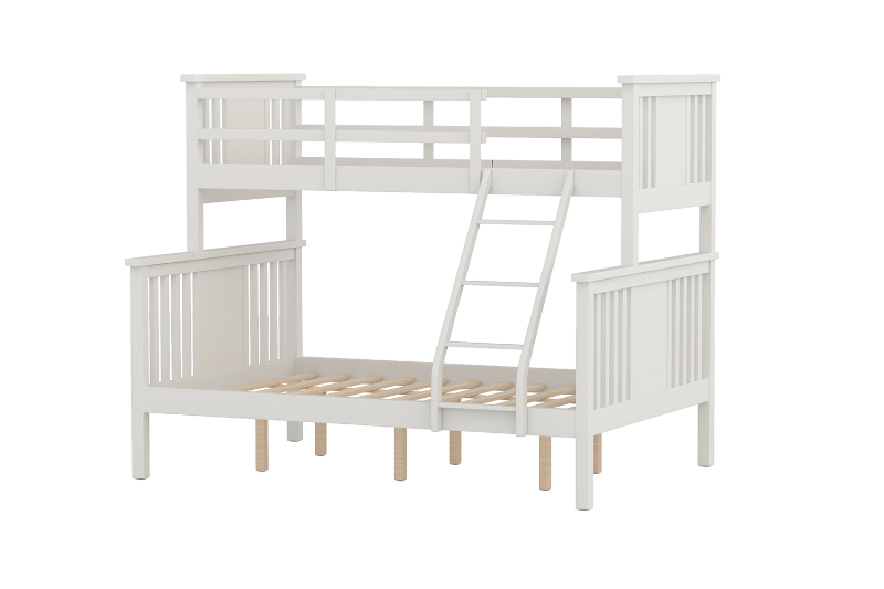 Picture of FORESTER Solid Wood Twin-Double Bunk Bed (White)