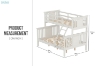 Picture of FORESTER Solid Wood Twin-Double Bunk Bed (White)