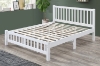 Picture of FORESTER Solid Wood Twin/Double/Queen Size Bed Frame(White) - Twin Size