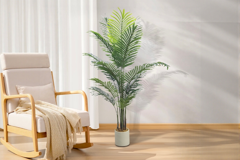 Picture of Artificial Potted Areca Palm Plant - H59" 