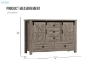 Picture of VITTORIO Sliding Barn Door Cabinet with Drawers (Grey Oak)