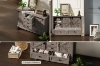 Picture of VITTORIO Sliding Barn Door Cabinet with Drawers (Grey Oak)