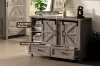 Picture of VITTORIO Sliding Barn Door Cabinet with Drawers (Grey Oak)