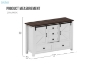 Picture of VITTORIO Sliding Barn Door Cabinet with Drawers (White) 
