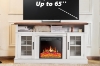 Picture of GRACIE 58.5" TV Stand with Electric Fireplace & Charging Station (White)
