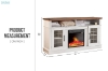 Picture of GRACIE 58.5" TV Stand with Electric Fireplace & Charging Station (White)