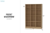 Picture of MOOK 71"x47" Bookshelf (Light Oak)